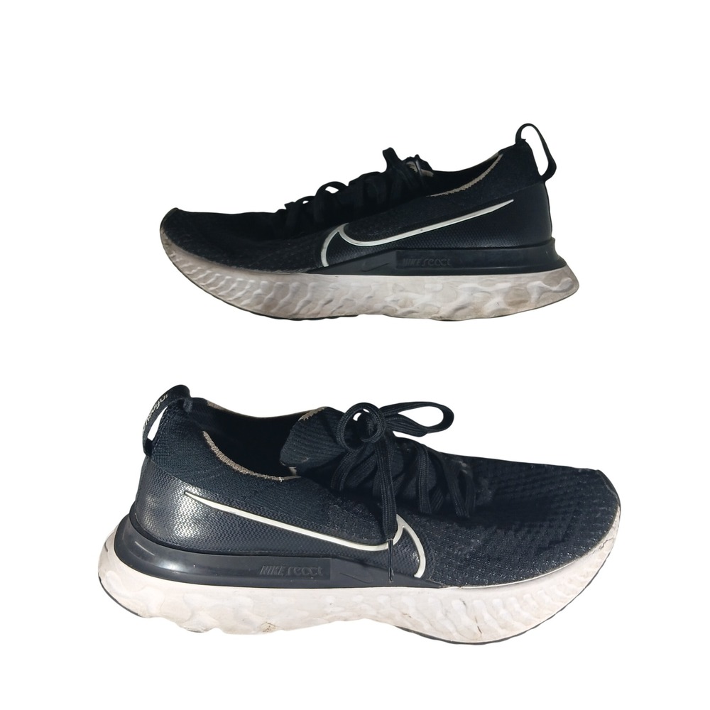 Nike React Infinity Run Flyknit 8.5 Black White Running Shoes Athletic